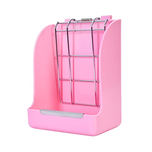 Mikikit Grasständer Häschen-Feeder Meerschweinchen Kaninchen Heu Chinchilla Kaninchenfutter Nahrungssuche Futterstelle Für Kaninchen Drinnen Großer Heubehälter Für Kaninchen Klein Rosa von Mikikit