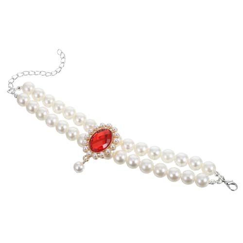 Mikikit Halskette Mit Haustierperlen Halskette Für Katze Hochzeitskragen Katzenhalsband-anhänger Hundeschmuck Für Kleine Hunde Halskette Mit Hundeketten Rot Abs Mikikit Halskette Mit Haustierperlen Halskette Für Katze Hochzeitskragen Katzenhalsband-anhänger Hundeschmuck Für Kleine Hunde Halskette Mit Hundeketten Rot Abs von Mikikit