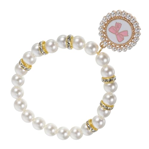 Mikikit Halskette mit Haustierperlen Blütenblattkragen Hund Halskette Perlenhalsbänder für Hunde Halsband mit Perlenkette für Hunde schmuck Zubehör für Haustierketten Katzenkette Abs von Mikikit