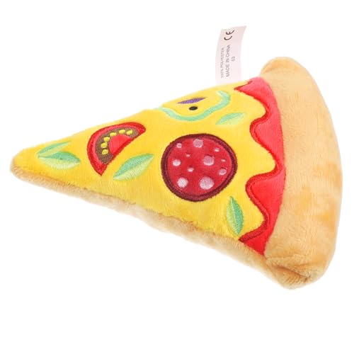 Mikikit Hamburgerspielzeug quietschend für Hund Plüschtier texturiert Hundekauen Haustierspielzeug Hundespielzeug Pizza Welpe [Material]: Kristall super weich von Mikikit