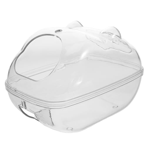 Mikikit Hamster Badewanne Sandbadbehälter Für Hamster Chinchilla-badehaus Zubehör Für Hamsterbetten Badebehälter Für Kleintiere Sandbadbehälter Aus Kunststoff Hamsterbad Transparent Pp von Mikikit