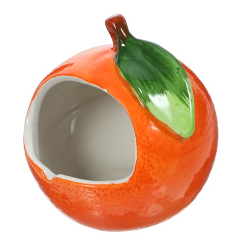 Mikikit Hamsternest hamsterbett pet Supplies Hamster Nest haustierbedarf Pet Activities orangefarbener Hamster Kühlung Bettwäsche Meerschweinchen Hamster-Keramik-Nest Hamster Cooles Nest von Mikikit