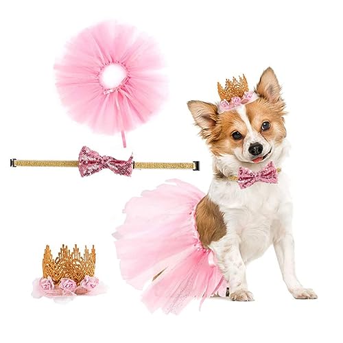 Mikikit Haustier-Shirts Geburtstag Stichworte Party binden Haustiere gießen Dog Costume hundekostüme Dog hundehalsband Dog Accessories hundekleidung Haustierkleidung Haustierbedarf Rosa von Mikikit
