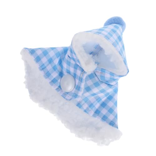 Mikikit Haustier-Vogel-Kleidung Warme Papageienkleidung Kleidung Für Sittiche Süßes Vogelkostüm Haustier-papageien-kleidungsumhang Papagei Warme Hängematte Vogel Kleidung Sky-Blue Plüsch von Mikikit