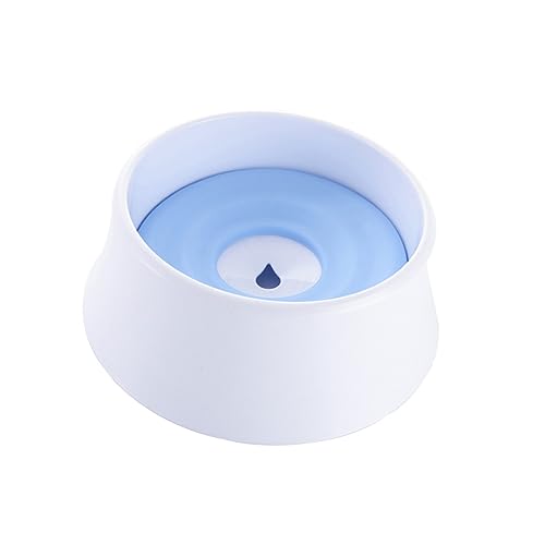 Mikikit Haustierbedarf pet Water Bowl hundekot Hundehaufen Schwimmender Hundetrinknapf Großer Hundetrinknapf Wasser Schüsseln Trinken verschütten Schwebend Schwimmschale Blue von Mikikit