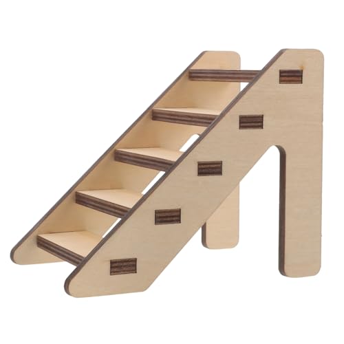 Mikikit Holzleiter Für Hamster Kletterspielzeug Für Meerschweinchen Und Ratten Mittelgroße Landschaftsleiter Für Käfige Für Nager Und Kleintiere von Mikikit