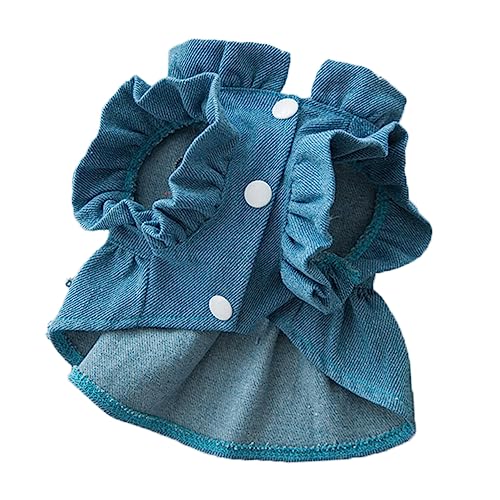 Mikikit Hund Tuch Haustier Hundekleid Weste Welpenkleidung für kleine Hunde hundebekleidung Dog Clothes Blue von Mikikit