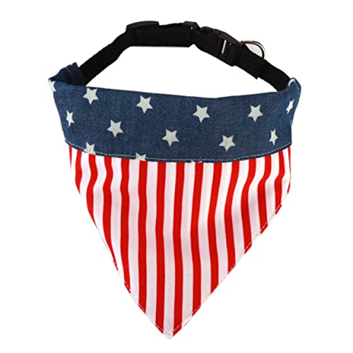 Mikikit Hund verkleiden Hundehalstuch mit USA Flagge Welpe klein Haustiere Kragen Körperpflege Handtuch Zubehör züchten Stichworte Hundelätzchen Hund Halskette Hundehalsband von Mikikit