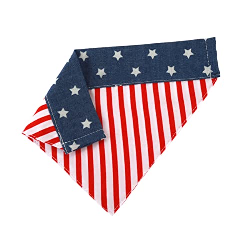 Mikikit Hundehalsband für Hunde Schild Stichworte für große Hunde Haustier Schnalle Zubehör Welpe farbig Hundehalstuch mit USA Flagge Hund Halskette Hundelätzchen Hund verkleiden von Mikikit
