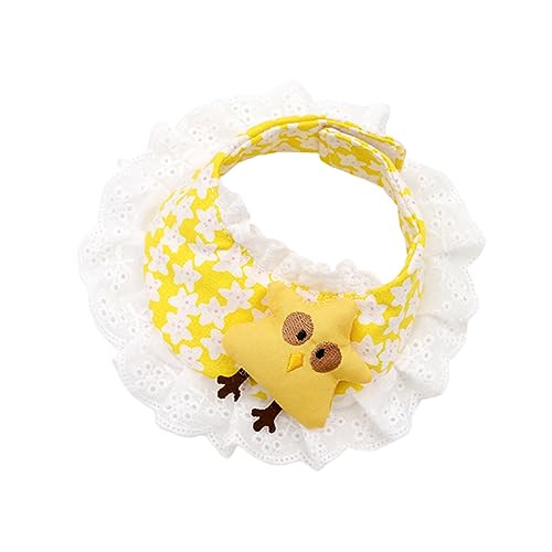 Mikikit Hundelätzchen tierische bescherung hundegeschenk Hundehalstuch Tiergeschenke Dog Accessories verstellbare für Welpe klein Hund verkleiden Hundehalsband Yellow von Mikikit