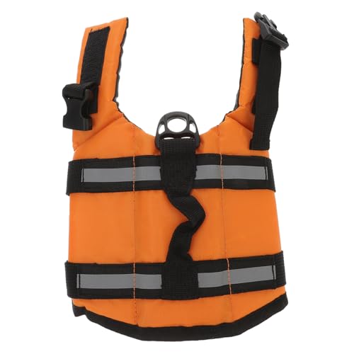 Mikikit Rettungsweste Für Kleine Hunde Atmungsaktive Hundeschwimmhilfe Mit Griffen D-Ring Für Leine Schnellverschluss Reflektierende Details von Mikikit