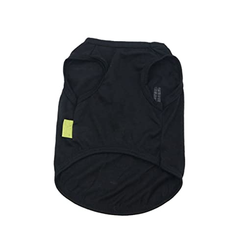 Mikikit Hundeweste Baumwoll putztuch Haustierbekleidung kühlendes Handtuch für Hunde Bausatz Haustiere-Shirts Lampenschirmhalsband für Hunde Dackel Hoodie Haustierweste Hundekleidung Black von Mikikit
