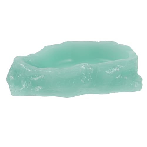 Mikikit Im Dunkeln leuchtender Wassernapf Essen Wassernapf für Reptilien Reptiliengerichte Terrarium wasserschale Terrarium Wassernapf Reptilien-Wurmschale Heimtierbedarf Harz Light Green von Mikikit