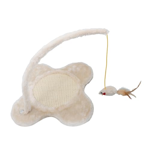 Mikikit Katzenkratzbrett haben Kratzbaum für Katzen Kratzen hängend hat drinnen kratzunterlage für Katzen Katzenkratzbaum mit Federspielzeug Plüsch Beige Mikikit Katzenkratzbrett haben Kratzbaum für Katzen Kratzen hängend hat drinnen kratzunterlage für Katzen Katzenkratzbaum mit Federspielzeug Plüsch Beige von Mikikit