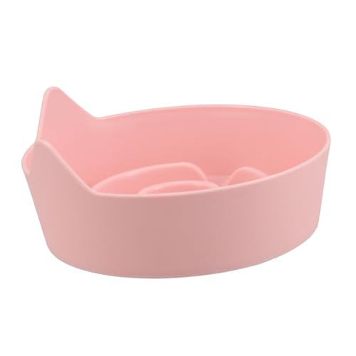 Mikikit Katzennapf Katzen Näpfe Slowfeeder Für Hundefutter Slow Feeder Napf Für Katzen Futternapf Für Kleine Hunde Kleiner Hundenapf Langsamer Futterspender Für Katzen Plastik Rosa von Mikikit