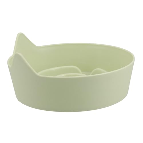 Mikikit Katzennapf Slow Feeder Napf Für Katzen Slow-Feeder-schüssel Futterteller Für Katzen Slow-Food-napf Für Katzen Slowfeeder Für Hundefutter Katzengericht Light Green Plastik von Mikikit