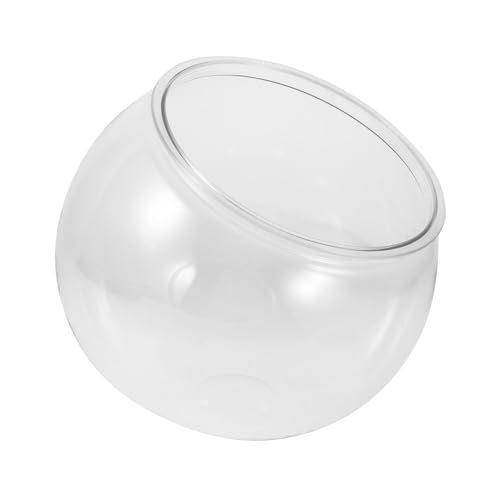 Mikikit Klares Robustes Kunststoff Aquarium für Goldfische und Betta Fische für Schreibtisch Dekoration Vielseitig Einsetzbar Design Kleines Terrarium für Pflanzen von Mikikit