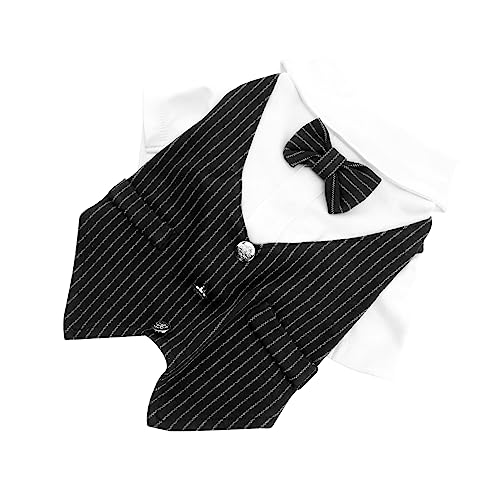 Mikikit Kleid für Haustieranzüge Outfits bequem Hundetücher Kostüme anziehen Hundekostüme für große Hunde Hundekleidung Party-Hundekleid Kleidung für Haustieranzüge Pet-Anzug-Kostüm Black von Mikikit