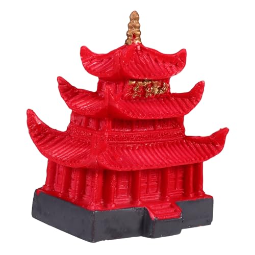 Mikikit Kleine Aquariendekoration mit Pagoden Design Langlebige Harzstatue für Süßwasser und Salzwasseraquarien Versteck für Fische eine Geheimnisvolle Mikikit Kleine Aquariendekoration mit Pagoden Design Langlebige Harzstatue für Süßwasser und Salzwasseraquarien Versteck für Fische eine Geheimnisvolle von Mikikit
