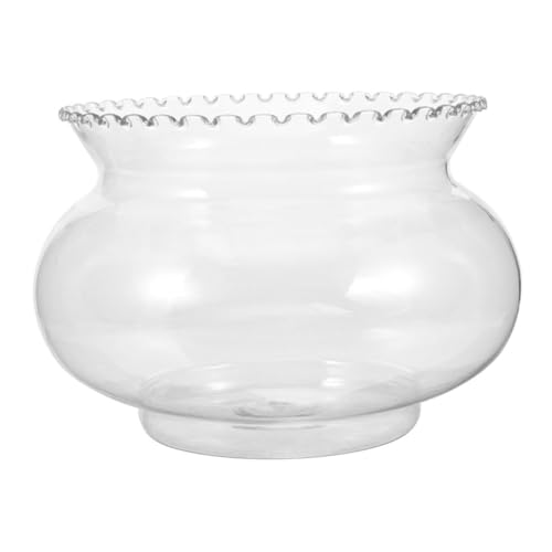 Mikikit Kleines Fischbecken Terrarienschale Beta-Aquarium Klare Schalen Fischglasvase Beta-Bowl Betta-schüssel Beta-Tank Goldfischaquarium Desktop-Aquarium Bonbonschale Transparent Plastik von Mikikit