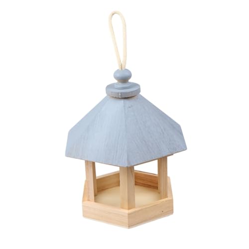 Mikikit Kreatives Holz Vogelhaus mit Einfacher Hängendes Vogelhäuschen für Garten Terrasse für Kleine Perfektes von Mikikit