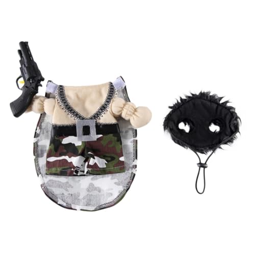 Mikikit Lustiges Halloween Hundekostüm Teiliges Pet Cosplay Kostüm Lustige Verkleidung für Hunde und Katzen Faschingskostüm Bequem und Strapazierfähig für Alltag und Fotosession von Mikikit