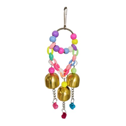 Mikikit Papagei Anhänger Haustier vogelkäfig zubehör Vogel Kauspielzeug für Papageien Bird Toys Papageienspielzeug für große Vögel bunt Papageienbissspielzeug von Mikikit