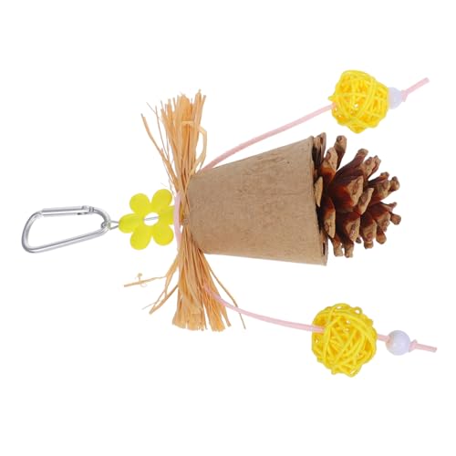 Mikikit Papageienspielzeug Zum Kauen Und Schreddern Hängendes Spielzeug Für Sittiche Nymphensittiche Und Kleine Vögel Vogelkäfigzubehör Zum Aufhängen Zum Beißen Und Spielen von Mikikit