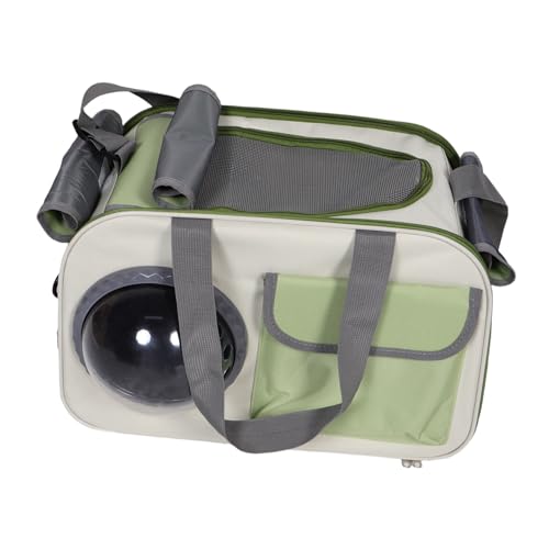 Mikikit Portable Haustiertragetasche für Katzen und Stylische Umhängetasche mit Großem Volumen für Reisen Wanderungen und Autofahrten Handheld und Schultertrageoption Mikikit Portable Haustiertragetasche für Katzen und Stylische Umhängetasche mit Großem Volumen für Reisen Wanderungen und Autofahrten Handheld und Schultertrageoption von Mikikit