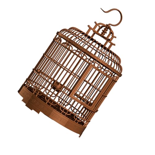 Mikikit Runder Vogelkäfig, Reisezubehör, Vogelvoliere Aus Kunststoff, Käfig Für Zebrafinken, Sittiche, Nymphensittiche, Kleine Haustiere von Mikikit