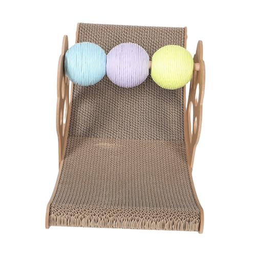 Mikikit Schaukelbett in Bootform Für Haustiere Mit Bunten Bällen, Ganzjahres-katzenkratzbaum, Lounge, Schaukelklauen-schleifbrett, Ruhe- Und Spielbereich Für Kätzchen Mikikit Schaukelbett in Bootform Für Haustiere Mit Bunten Bällen, Ganzjahres-katzenkratzbaum, Lounge, Schaukelklauen-schleifbrett, Ruhe- Und Spielbereich Für Kätzchen von Mikikit
