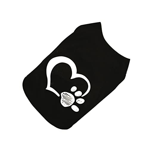Mikikit Welpenkleidung Schwarze Jacken Hundekostüme Für Kleine Hunde Partyhund Schwarzes Pyjamahemd Hawaiianische Hemden Hunde-t-Shirt Welpen-Overall Sommer Hund Haustier Partykleidung von Mikikit