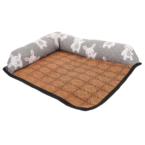 Mikikit Sommermatte Hund selbstkühlende Haustiermatte Pfoten Cool Bett kühlpads kühlkissen rutschfeste Haustiermatte Anti-Rutsch-Liegeunterlage für Haustiere Rattanmattennest Stoff Grey Mikikit Sommermatte Hund selbstkühlende Haustiermatte Pfoten Cool Bett kühlpads kühlkissen rutschfeste Haustiermatte Anti-Rutsch-Liegeunterlage für Haustiere Rattanmattennest Stoff Grey von Mikikit