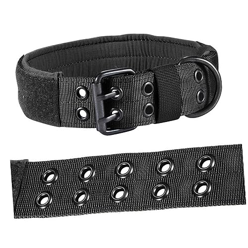 Mikikit Taktisches Hundehalsband Aus Nylon Für Kleine Mittelgroße Und Große Verstellbar Mit Stabiler Metallschnalle Für Aktivitäten Und Sicheres von Mikikit