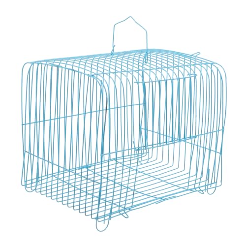 Mikikit Drahtkäfig Für Vögel Tragbar Reise Käfig Metall Vogelkäfig Sittich Reise Vogelträgerkäfig von Mikikit