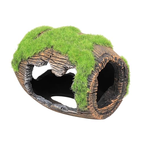 Mikikit Versteck Für Fischtank Niedliches Aquarium Ornament Mit Moos Für Garnelen Und Fische Fischtank Landschaftsdekoration Und Versteck Für Aquarienbewohner von Mikikit