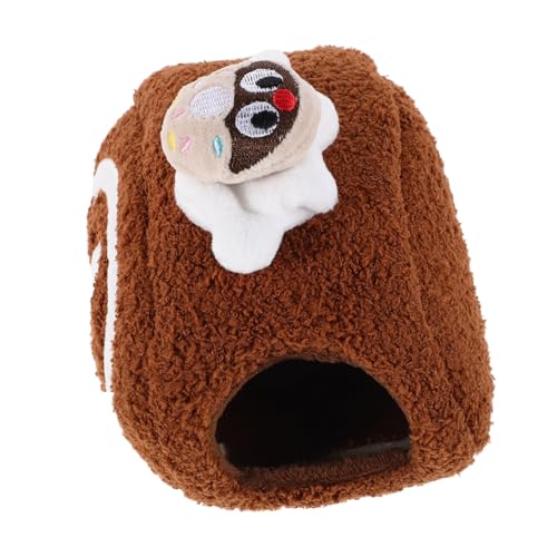 Mikikit Versteck Für Kleintiere, Lebensraum, Rollenförmiges Hamsterbett, Warmes Und Gemütliches Baumwollnest Für Den Winterschutz Von Hamstern, Leicht Zu Reinigen Und Zu Pflegen von Mikikit