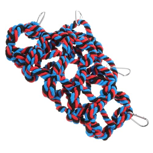 Mikikit Vögel Hängematte Kletternetz für Vögel Haustier Vogelkletternspielzeug für Vogelkäfige papageienspielzeug Bird Toys Papageien-Hängenetz Papageienkletternetz Black von Mikikit