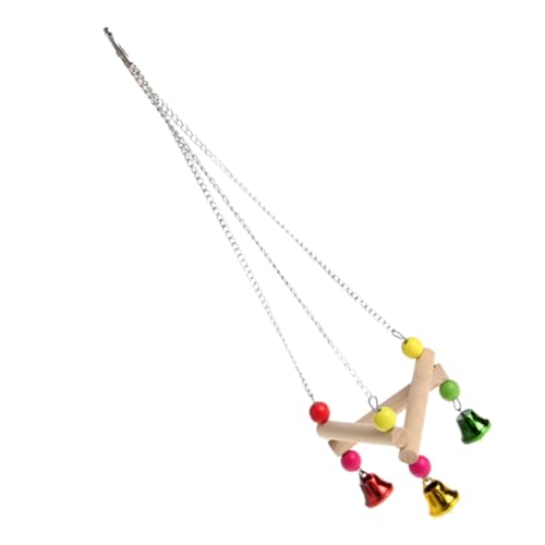 Mikikit Vögel Schaukelständer Zubehör Für Haustiervögel Papageienbarsch Groß Papagei Vogelspielzeug Papageienspielzeug Hängend Vogel Papageien Outdoor Hölzern von Mikikit