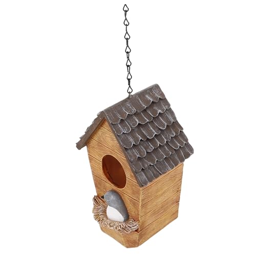 Mikikit Vogelhaus aus Kunstharz Hängendes für Garten und Kleines Dekoratives Sicheres Versteck für Innen und Außenbereiche Mikikit Vogelhaus aus Kunstharz Hängendes für Garten und Kleines Dekoratives Sicheres Versteck für Innen und Außenbereiche von Mikikit