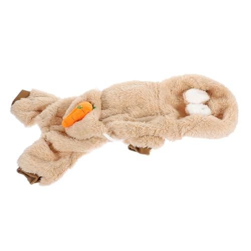 Mikikit Warmer Hundemantel für Kleine Hunde mit Kapuze Flauschiges Fleece Thermischer Wintermantel für Welpen Niedliche Haustierkleidung in Braun Kuscheliger Schutz gegen Kälte von Mikikit