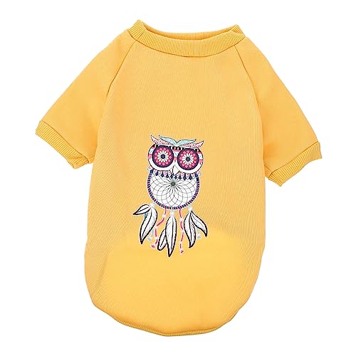 Mikikit Warmer Hundepullover Haustier Kapuzenpullover Cartoon Design für Kleine Hunde Pomeranian Schnauzer für Herbst Winter Partys und Festtage von Mikikit