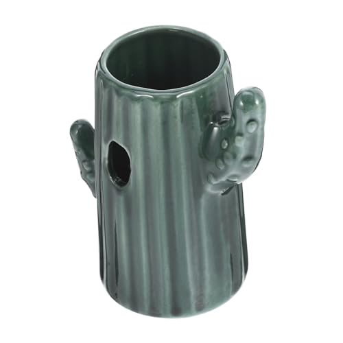 Mikikit Wasserflasche für Hamster mit Wasserflaschenhalter für Hamster Haustier klein Wasserspenderhalter für Hamster Wasserspenderständer für Hamster Keramik Green von Mikikit