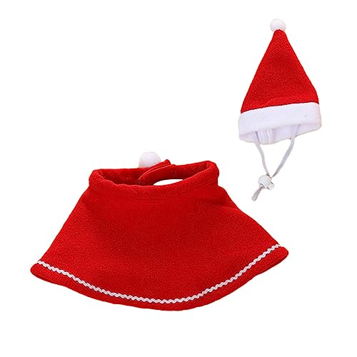 Mikikit Weihnachtliches Haustier Cape für Katzen Lustiges Cosplay Kostüm für Kleine Haustiere für Festliche Anlässe und Outdoor Aktivitäten Anzuziehen Passt von Mikikit