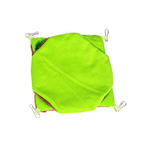 Mikikit Zuckergleiternest qridor Gemütlicher Schlafplatz für Hamster Haustier Abdeckung meerschweinchen Bett Schlafsack Hängematte mit Eichhörnchen Eichhörnchen-Schlafhängematte Green von Mikikit