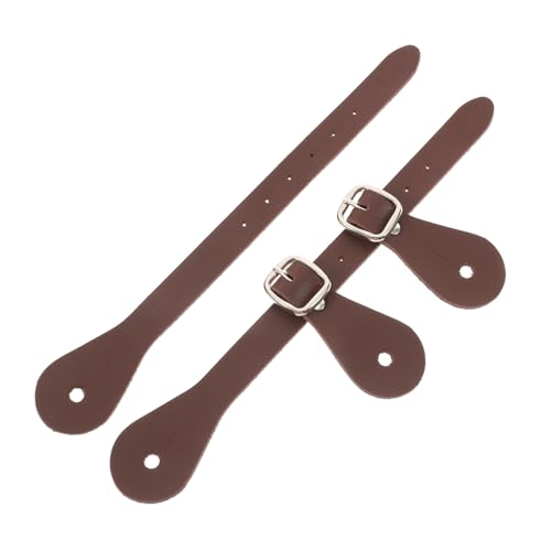 Mikinona 2 Stück Verstellbare Sporenriemen aus Robustem PU für Damen und Herren Western Stil Langlebig Modisch Kompakt und Reisefreundlich für Reitausrüstung und Outdoor Einsatz von Mikinona