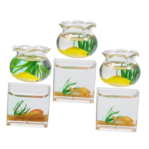 Mikinona 6 Stücke Schalen Handwerk Realistische Dekoration Zubehör Ornamente Pretend Tank Aquarium Glas Zufällige Fische Für Ornament Goldfisch Garten Szene Modell Zufällige Farbe Mikinona 6 Stücke Schalen Handwerk Realistische Dekoration Zubehör Ornamente Pretend Tank Aquarium Glas Zufällige Fische Für Ornament Goldfisch Garten Szene Modell Zufällige Farbe von Mikinona