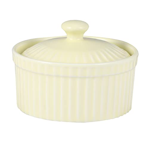 Mikinona Geleeschalen zum Backen Gelbe Keramikschale Puddingschale Suppenschale Hitzebeständig Klein Leicht zu reinigen von Mikinona