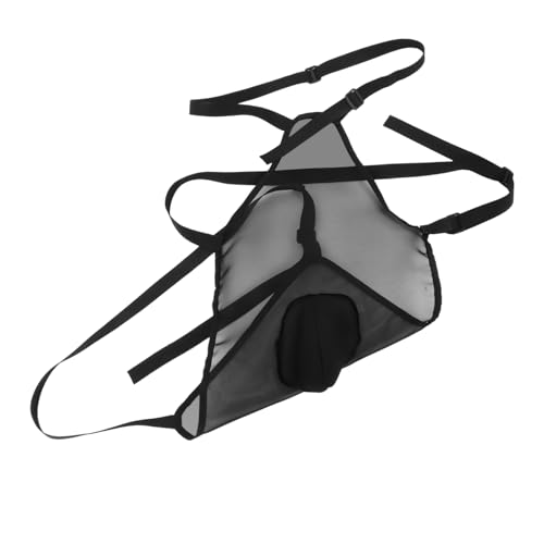 Mikinona Zucht Schürze für Ziegen und Schafe Verstellbare Robustes Mesh Design Vielseitig Einsetzbar für Viehhalter Schwarze Tierbekleidung von Mikinona
