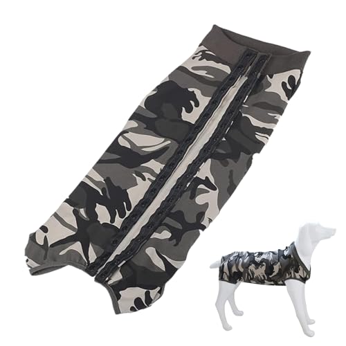 Dog Recovery Suit,Erholungsanzug für Hunde,Hunde Einteiler,Atmungsaktiv für chirurgische Bauchwunden,Wundschutz Erholungsanzug,Verhindern Lecken,Postoperative Bauchwunden Beschützer (Tarnung, M) von Mikiuly